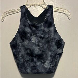 Athleta Gray and Black Fitted Sleeveless Tank Top